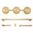 5-Piece Matte Brass All-In-One Bathroom Set with 20" 3-Light Vanity Light