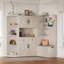 Armoire de vestibule multifonctionnelle gauche-droite avec rangement et crochets, idéale pour le salon, la cuisine et le couloir