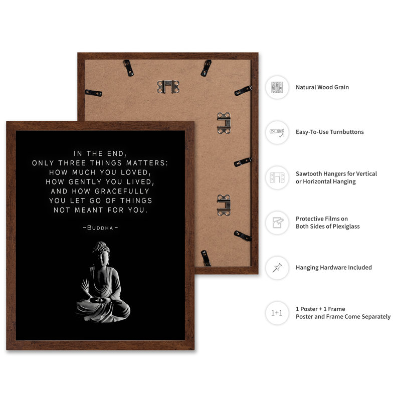 Only Three Things Matter No2, 24"H x 32"W, Poster, Brown Framed