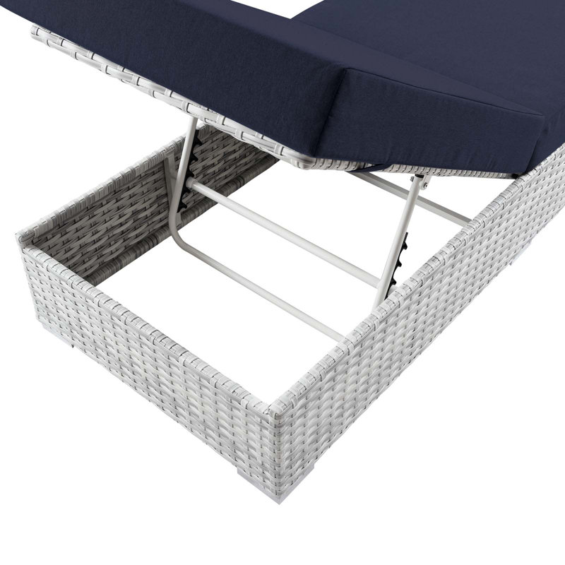 Modway Convene Outdoor Patio Chaise, Navy