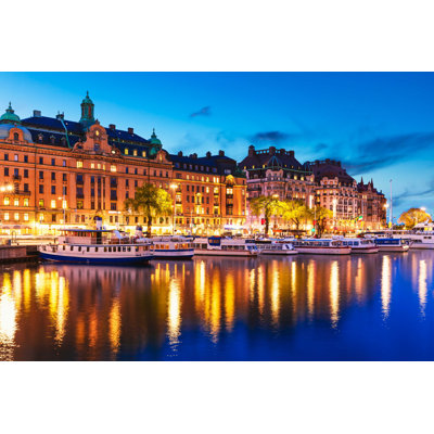 «Evening Scenery of Stockholm» par Scanrail - photographie sur toile tendue