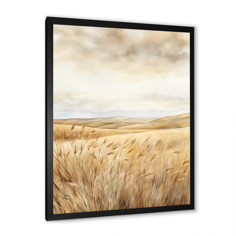 Prairie beauté dévoilée sur toile, Cadre photo noir, H 40 po x l 30 po x P 1,5 po
