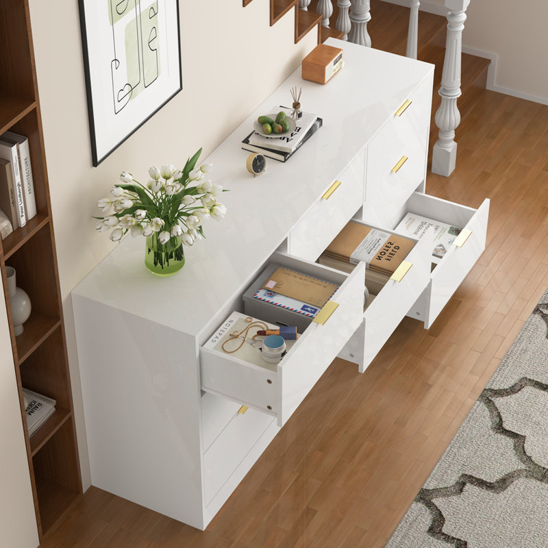 Commode 9 tiroirs Simply Modern, Blanc