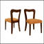 Ensemble de 2 chaises de salle à manger élégantes en rotin avec accoudoirs à dossier, durables et confortables pour les intérieurs modernes-618587502-618587488