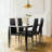 5 Pieces  Dining Table Set For 4,Kitchen Room Tempered Glass Dining Table ,4 Faux Leather Chairs