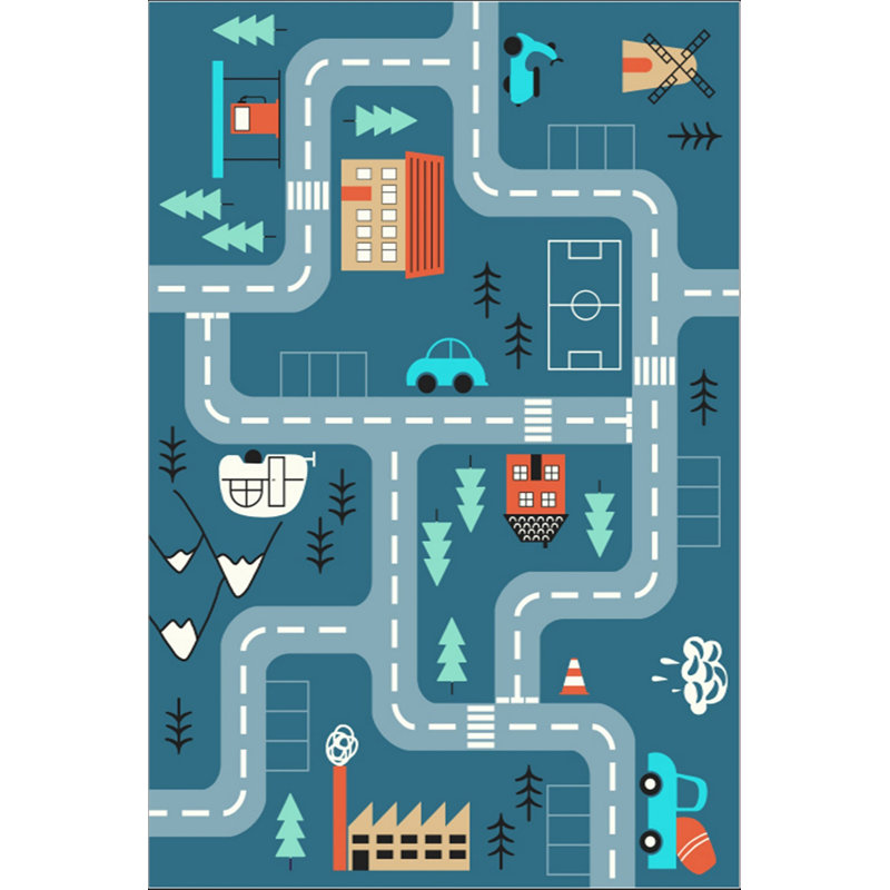Drasner Blue/Orange/Yellow Rug, Rectangle 180 x 280cm