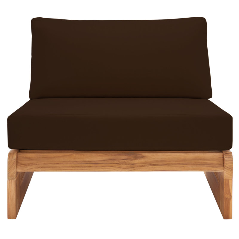 Brazilian Teak Patio Chair, Dark Brown