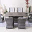Aeryna 6-Person Dining Set With Integrated Fire Pit & Ice Bucket Table