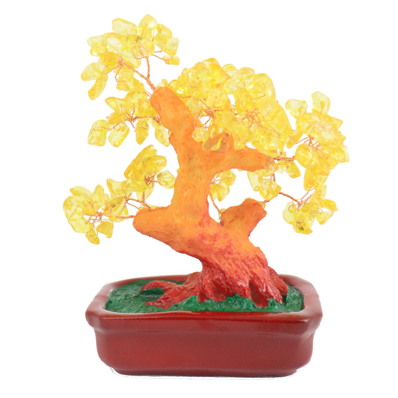Gemstone Tree Statue, Citrine