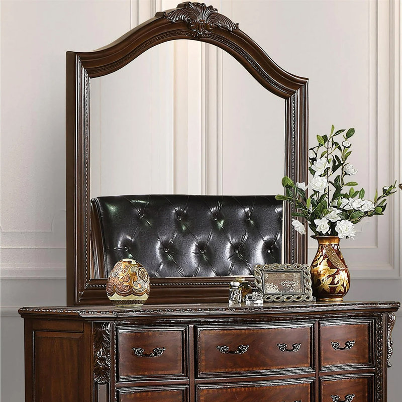 Miroir traditionnel l 41,9 po cerise brune