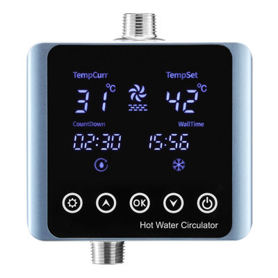 Digital Smart Instant Hot Water Recirculating Pump Kit, with Built-in Thermostat, Timer, Digital Screen, Under Sink Recirculation Circulation Circulator Pump System, for House Water Heaters