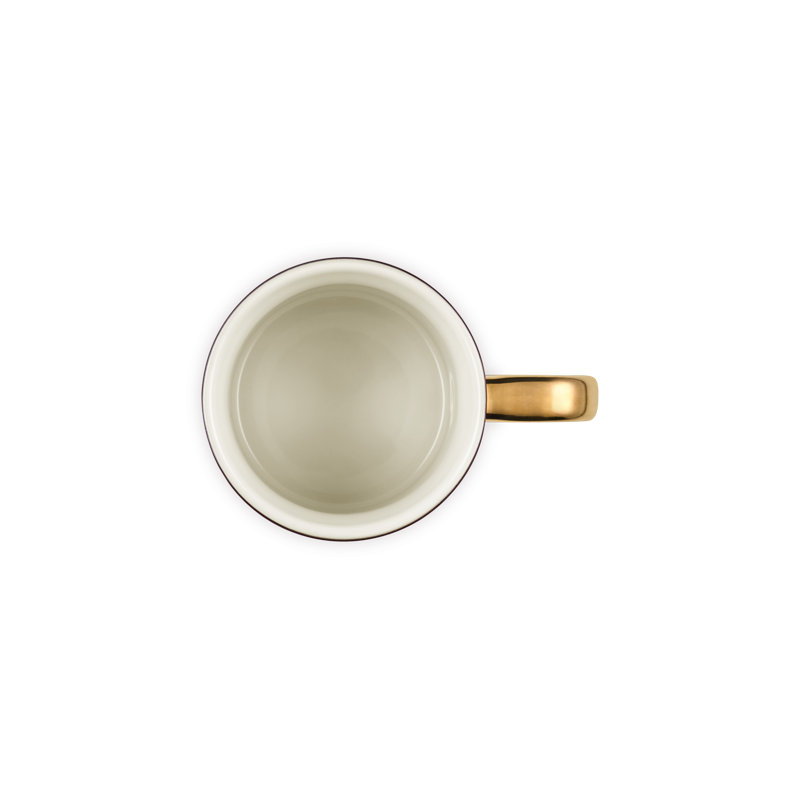Le Creuset Stoneware Vancouver Mug With Gold Metallic Handle, 14 Oz. - Nuit, Garnet