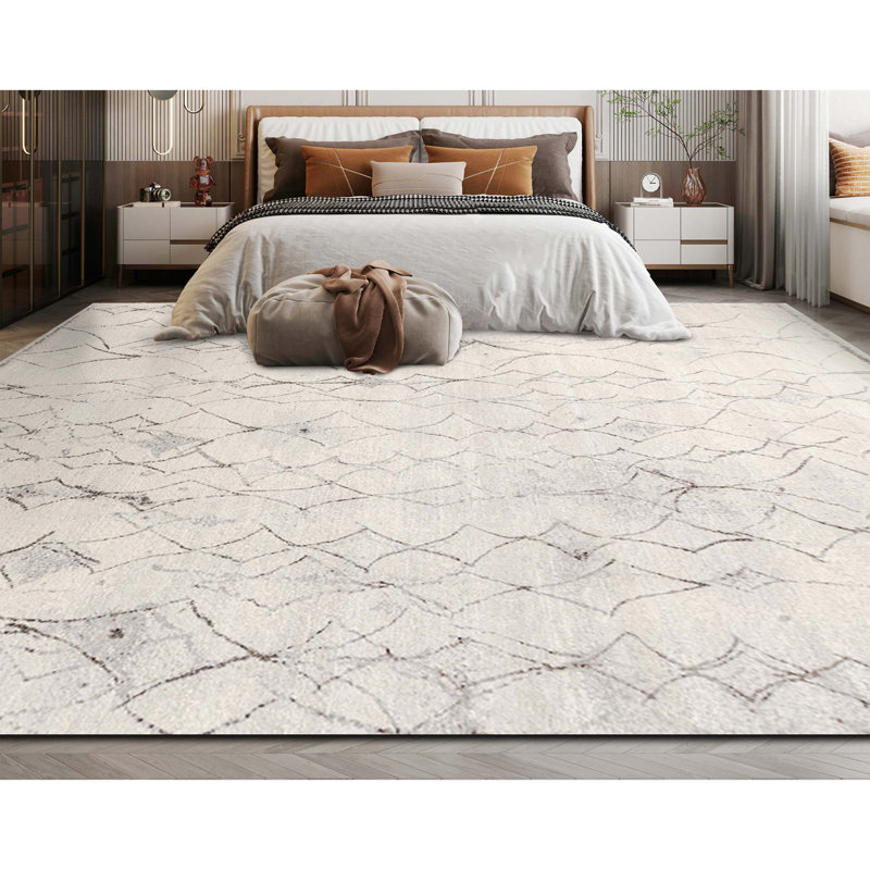 Geometric Area Rug in Blue, Rectangle 8' x 10'