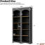 Armoire moderne à tablettes réglables, gris pour chambre à coucher, salon, conception stable de 72 po de hauteur avec tablettes, cuisine rustique-1740076804