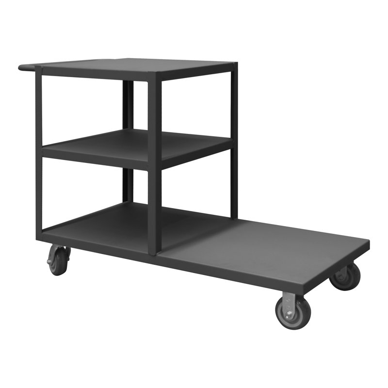 36.63'' H Utility Cart with Wheels, 36.63'' H x 66.13'' W x 30.25'' D