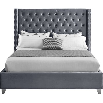 Everly Quinn Joclynn Solid Wood Tufted Upholstered Low Profile Platform ...