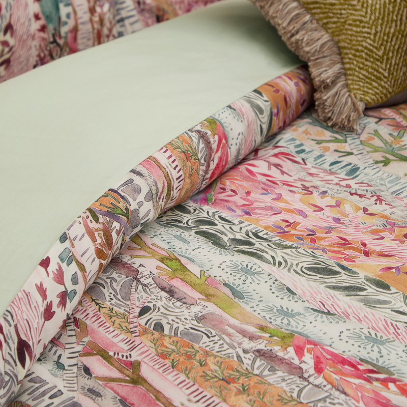 Whimsical Tale Cotton Patchwork Duvet Cover Set with Pillowcases, Super King Duvet Cover + 2 Standard Pillowcases