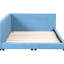Lit plateforme double tapissier avec hublots, bleu - pour la décoration de la chambre à coucher-1166656437-1166656439