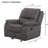 Transitional Style Dark Gray Finish Glider Recliner Arms Pillow Top Blocked Hardware Frame Fully Upholstered Primary Living Rom
