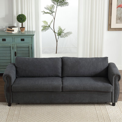80.7" 2-In-1 Sofa Bed Sleeper With Large Mattress(63"*70.9"*3.3" Inch), For Living Room Spaces Bedroom