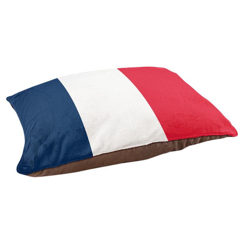 Oreiller rectangulaire Bousson, Grand (L 40 po x l 50 po), Bleu marine / or