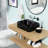19"X15" Black And Gray Marble Inspired Ceramic Sink For Bathroom - Smooth Surface Rectangular Marble, Above Counter Mount-1276360451