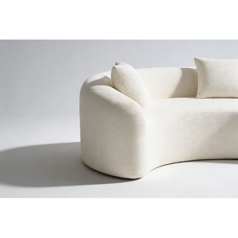 Canapé modulaire S-Curved Chenille, Blanc