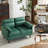 48.8"W Suede Curved Arm Double Sofa Small Loveseat With Cushions -842068876