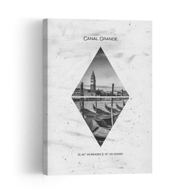 Venice Grand Canal Scene Abstract Geometric Modern Architecture City Wall Art Print