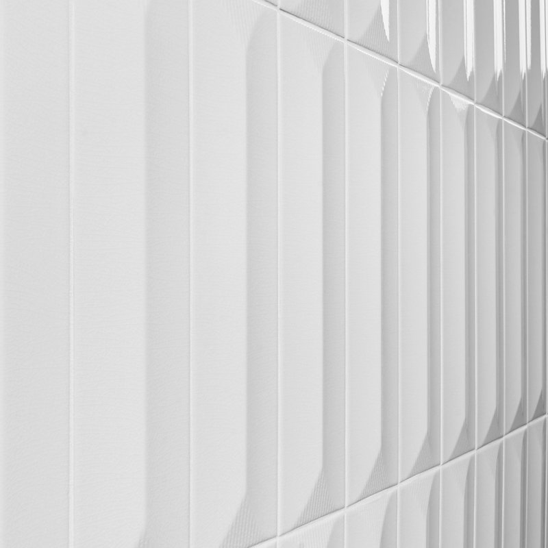 Radiant Inflex 4.43'' W x 17.62'' L Crackled Ceramic Subway Wall Tile (6.53 Sq. Ft. / Case), White
