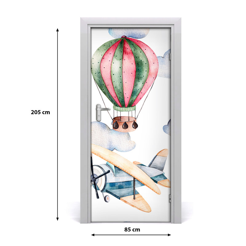 Balloons And Airplanes Door Decal