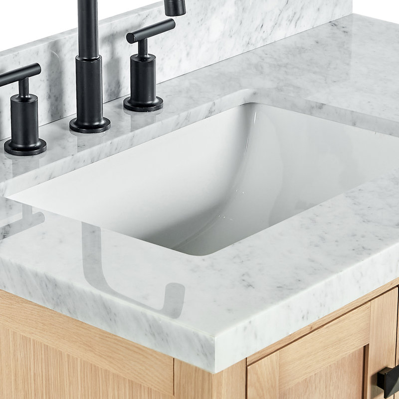 Ensemble de meuble-lavabo simple 37 po Cambridge, Chêne, Forme rectangulaire