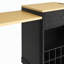 Table de comptoir extensible avec roues, table de bar avec prise de courant intégrée, tiroirs double face (chaises non incluses)-1857844087