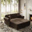 Canapé Chesterfield en velours avec garniture cloutée et capitonnage à boutons-13993562