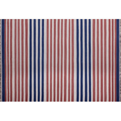 Striped Cotton Hand Woven Area Rug