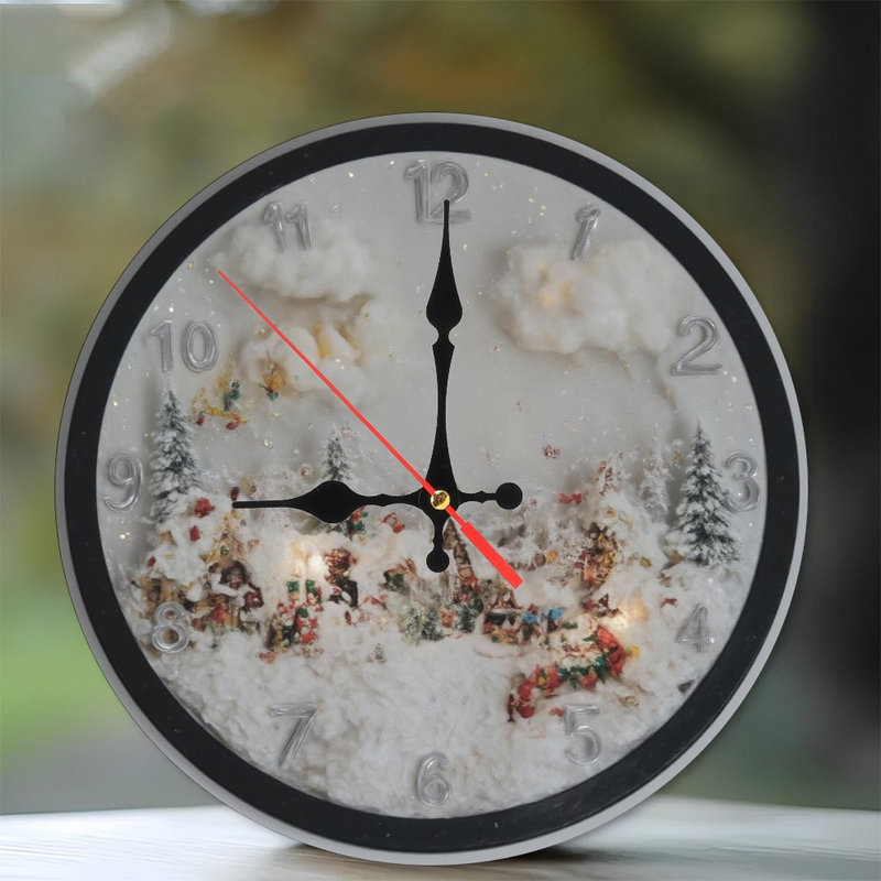 Horloge-avec-personne Misty-Forest