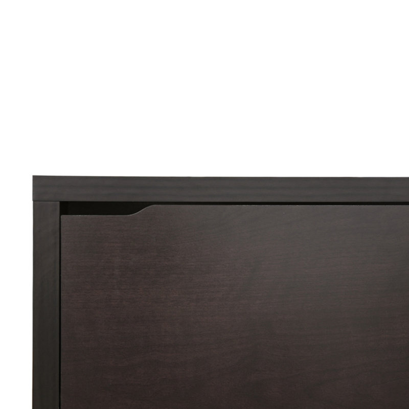 Simms 18 Pair Shoe Storage Cabinet, Dark Brown
