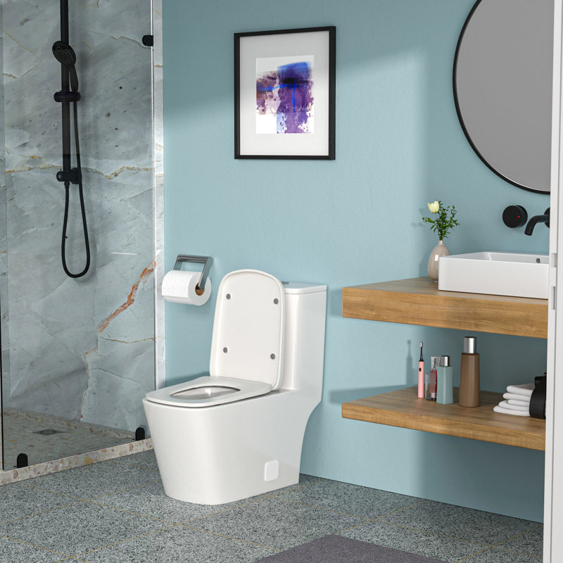 White Ceramic Toilet - And Reliable, Long-Term Investment Smooth Flushing, No Left