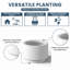 Grand pot / pot rond en béton avec trous de drainage-621437567-621437565
