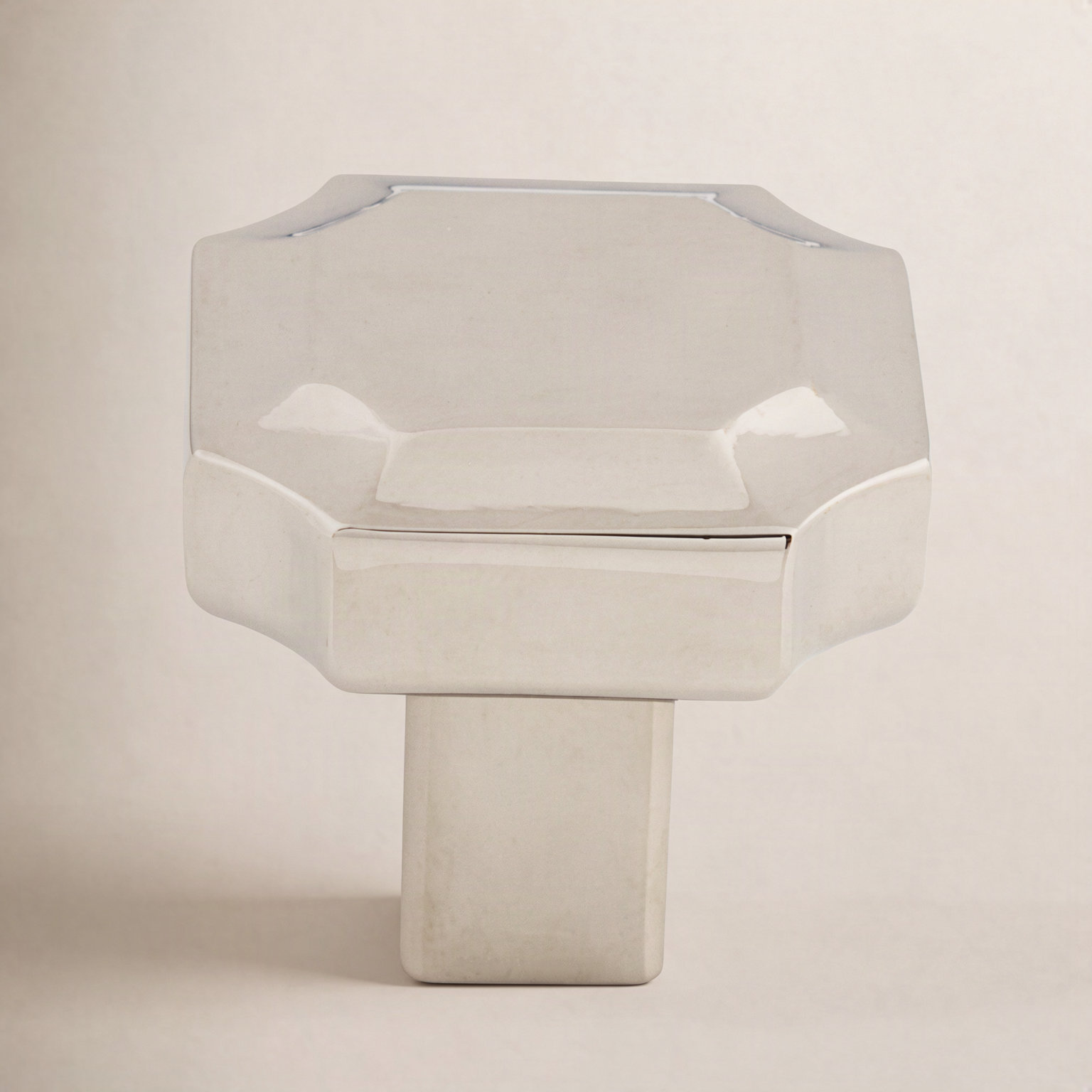 Davenport Geometric Cabinet Knob, Polished Nickel