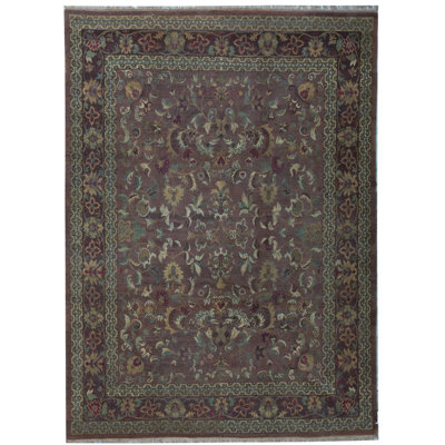 Hand-Knotted High-Quality Rust Area Rug