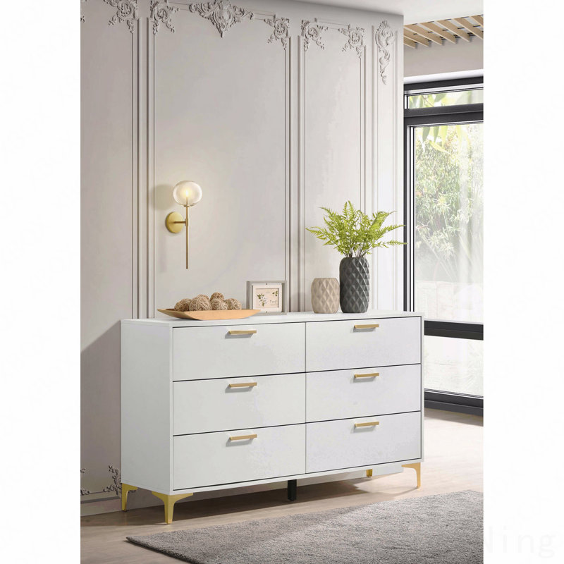 Commode 6 tiroirs, rectangulaire