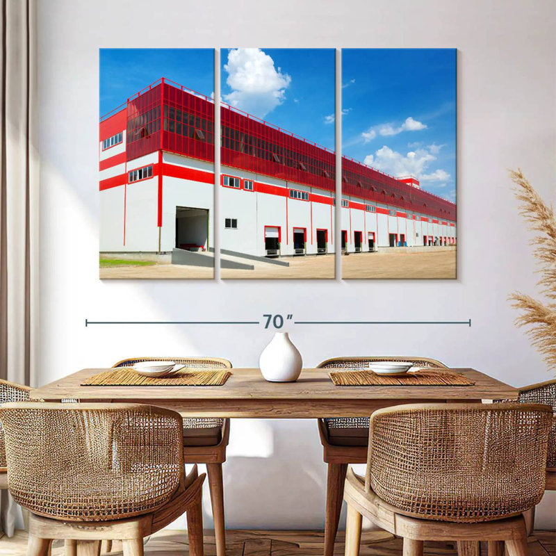 Modern Warehouse Structure, 42" H x 65" W