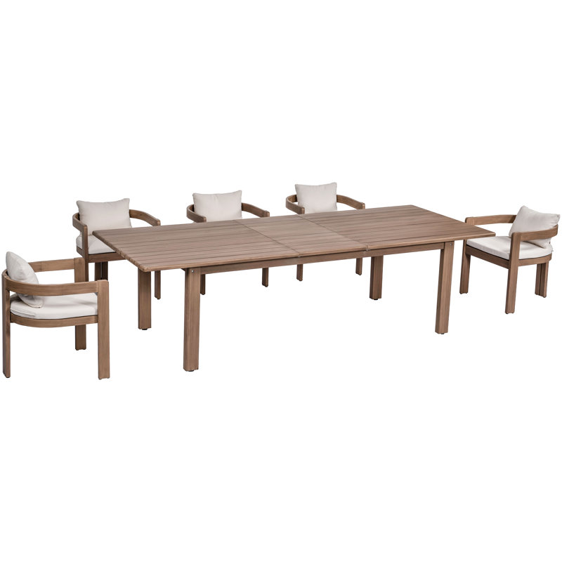 7 Piece Dining Set, Cream