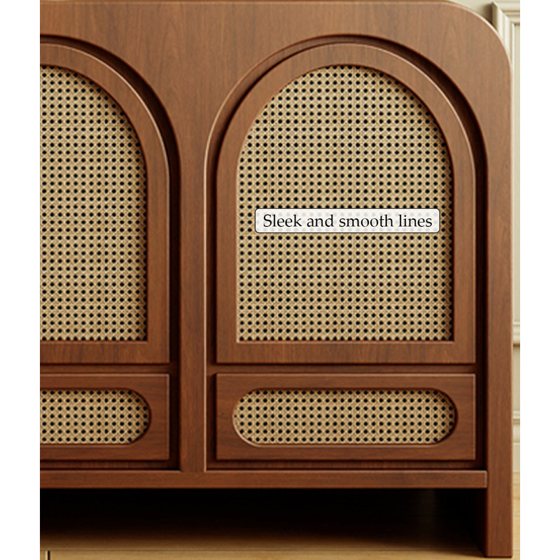 Armoire de rangement rétro en bois massif French Sideboard