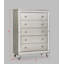 Commode de chambre à 5 tiroirs avec façades de tiroir à motif de losanges