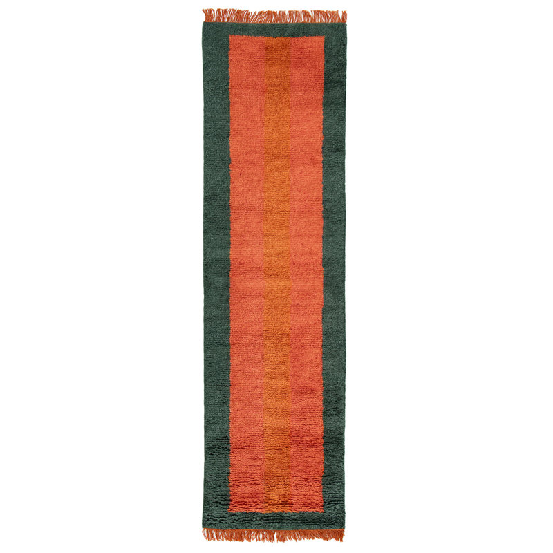 Dahl Hand-knotted Shag Wool Rug, Runner 2'6" x 9'