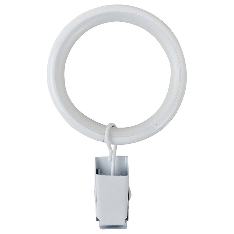 Prevatte Curtain Rings, Glossy White