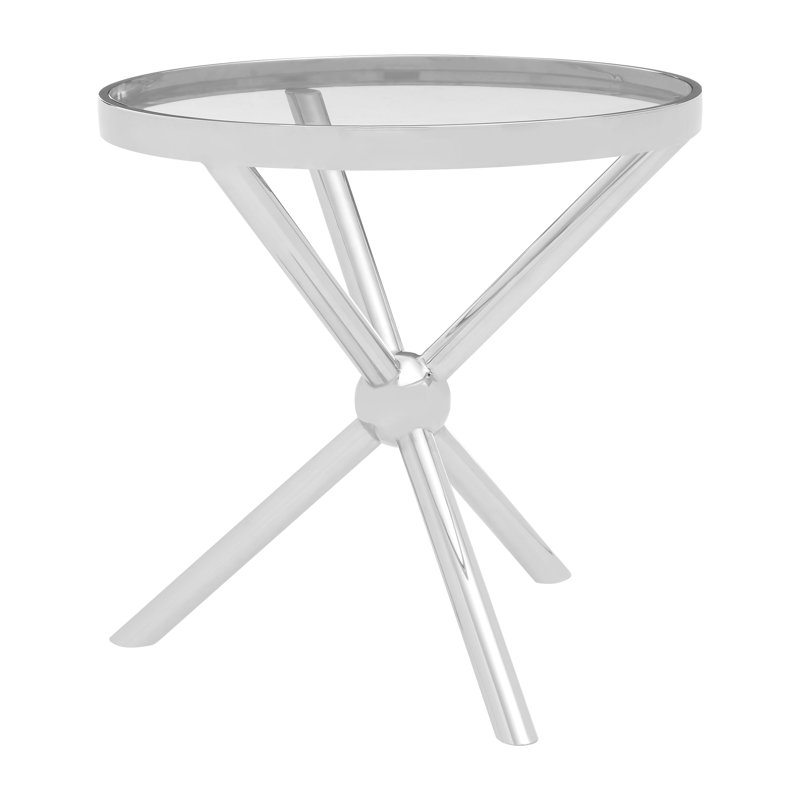 Deresha Glass Top End Table