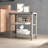 Grey Farmhouse End Table, 3 Tier Rustic Side Table